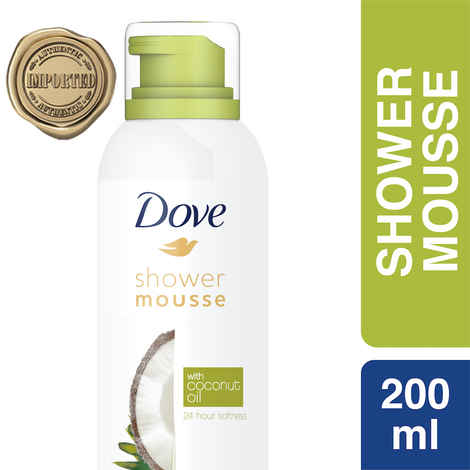 Buy Dove International Shower and Shaving Mousse With Coconut Oil, Sulphate Free, 200 ml - Purplle