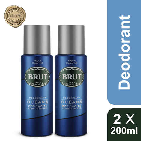 Buy Brut International Oceans Deodorant for Men, Long Lasting & Fresh Aquatic Fragrance Deo PO2, 200 ml - Purplle