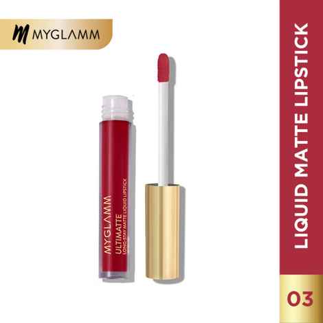 Buy MyGlamm Ultimatte Long Stay Matte Liquid Lipstick-Cherry Hottie (2.5 ml) - Purplle