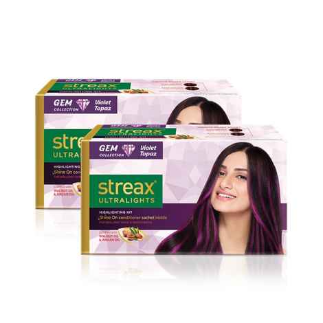 Buy Streax Ultralights Gem Collection Purple Topaz Pack Of 2 300gm - Purplle