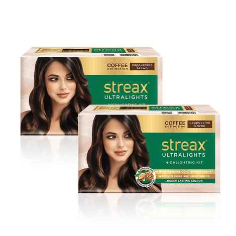 Buy Streax Coffee Collection Ultralights Highlighting Kit - Cappuccion Brown Pack Of 2 160gm - Purplle