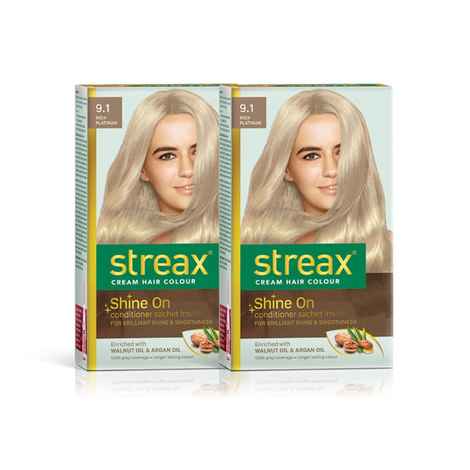 Buy Streax Hair Colour - Rich Platinum Pack Of 2 - Purplle