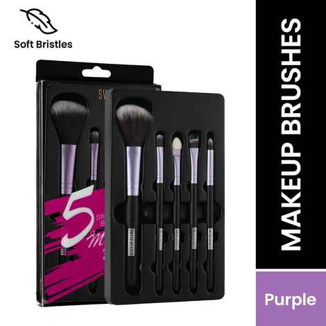 Swiss Beauty Makeup Brushes Set 5 Purple - Pack of 5