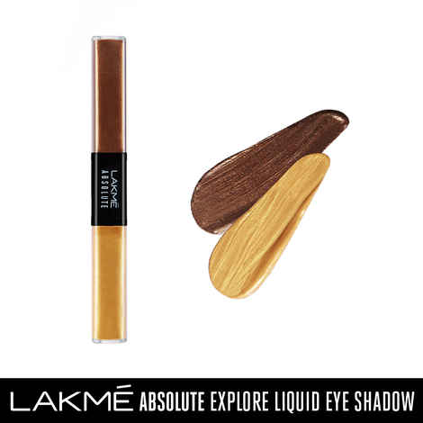 Buy Lakme Absolute Explore Liquid Eye shadow Blackstar Gold & Karat Gold - Purplle