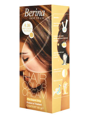 Buy Berina A36 Deep Golden Blonde Hair Color Cream 60 gm - Purplle