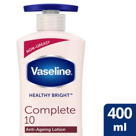 Buy Vaseline Healthy Bright Complete 10 Body Lotion|| Anti- Ageing Lotion With Vitamin B3|| Aha|| Pro-Retinol|| 400 ml - Purplle