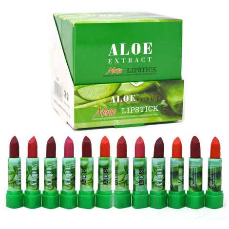 Buy ADS PACK OF 12 PROFESSIONAL ALOE EXTRACT MATTE LIPSTICK - Purplle