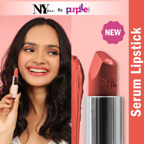 Buy NY Bae Runway Serum Lipstick - Nude Puddle 02 (4.2 gm) | Nude | Highly Pi gmented | Vitamin E & Fruit Oils | Lightweight | Non-Drying - Purplle