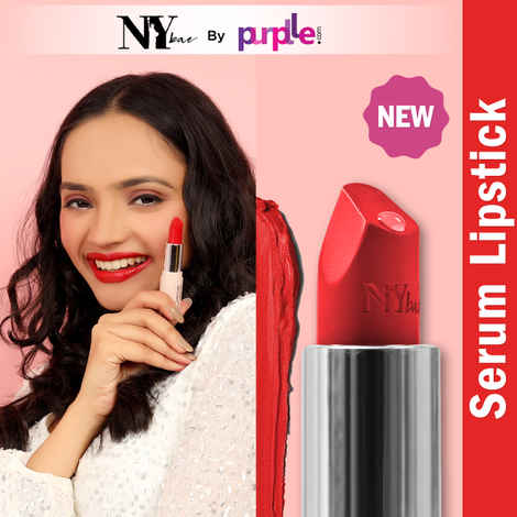 Buy NY Bae Runway Serum Lipstick - Red Rush 12 (4.2 gm) | Red | Highly Pi gmented | Vitamin E & Fruit Oils | Lightweight | Non-Drying - Purplle
