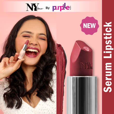 Buy NY Bae Runway Serum Lipstick - Mauve Mist 14 (4.2 gm) | Mauve | Highly Pi gmented | Vitamin E & Fruit Oils | Lightweight | Non-Drying - Purplle