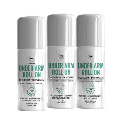 Buy SET OF 3- UNDER ARM ROLL ON 50 ml (WOMEN) - Purplle