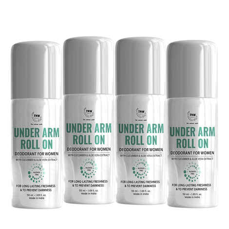 Buy SET OF 4- UNDER ARM ROLL ON 50 ml (WOMEN) - Purplle