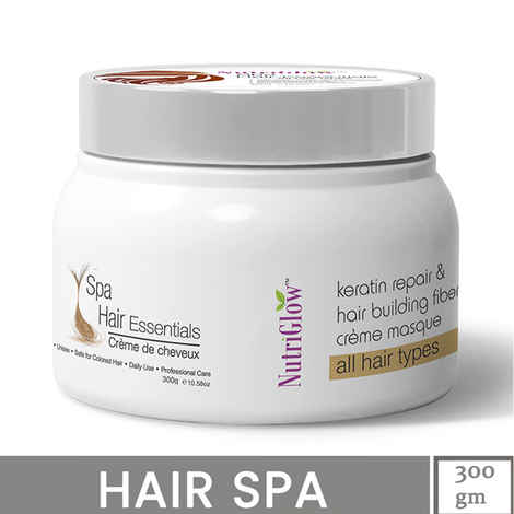 Buy NutriGlow Hair Spa Cream with Keratin Repair Formula for All Hair Types, Professional Care, 300gm - Purplle