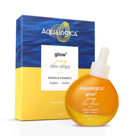 Buy Aqualogica Glow+ Juicy Dew Drops with Vitamin C & Papaya 30 ml - Purplle