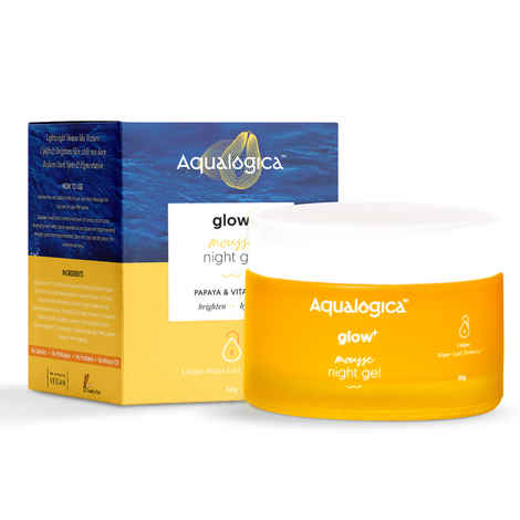 Aqualogica Glow+ Mousse Night Gel with Papaya & Vitamin C 50 gm