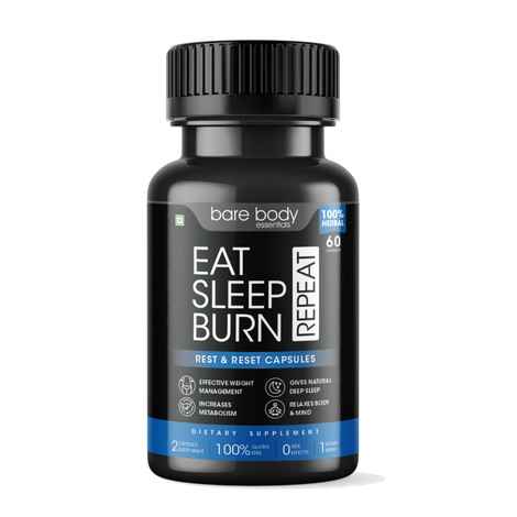 Buy Bare Body Essentials Eat Sleep Burn Repeat - 60 Capsules - Purplle