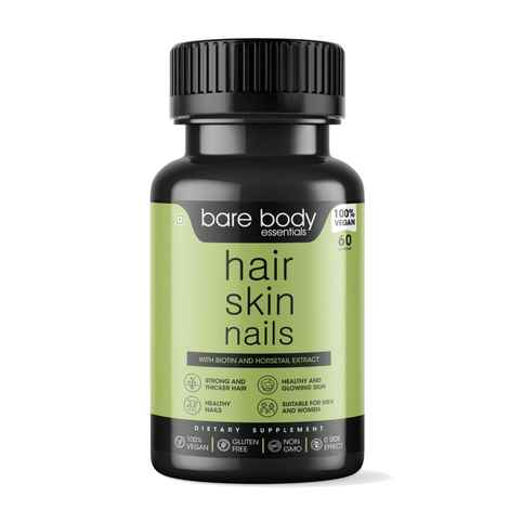 Buy Bare Body Essentials Hair Skin Nails - 60 Capsules - Purplle