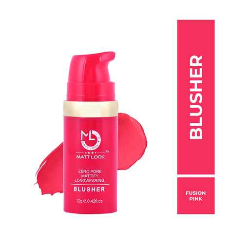 Buy Mattlook Zero Pore Mattify Longwearing Blusher, Beauty Blush, Face Makeup, Fuchsia Pink (12 gm) - Purplle