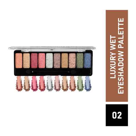 Buy Mattlook 10 Colours Eyeshadow Makeup series Luxury Wet Eyeshadow Palette, Multicolor-02, (8 gm) - Purplle
