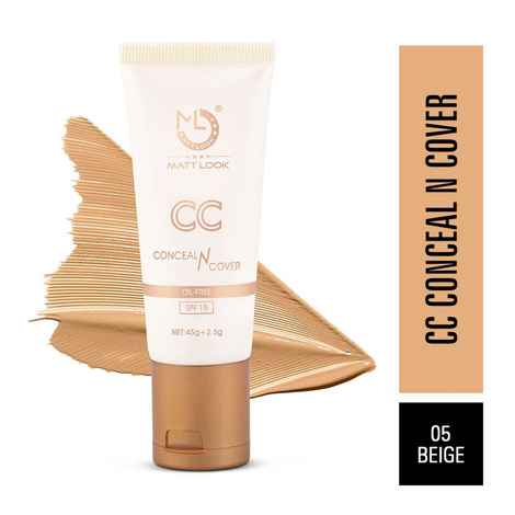 Buy Mattlook CC Conceal N Cover Oil-Free SPF-15, Beige (45 gm+2.5 gm) - Purplle