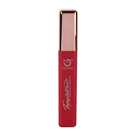 Buy Matt look Lip Makeup Temptation Liquid Matte Lipstick, Red Velvet (5 ml) - Purplle