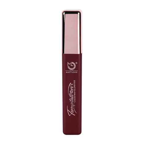 Buy Matt look Lip Makeup Temptation Liquid Matte Lipstick, Dark Chocolate (5 ml) - Purplle