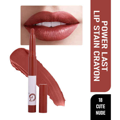 Buy Mattlook Power Last Lip Stain Crayon Lipstick, Rich Colour, Non Transfer, Mask Proof & Luxurious Creamy Matte, Cute Nude (1.3 gm) - Purplle