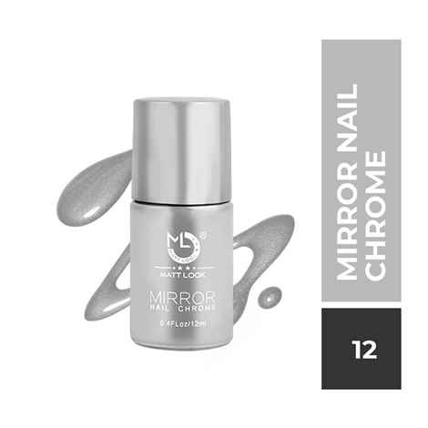 Buy Mattlook Shine Like Mirror Nail Chrome, Silver-A (12ml) - Purplle