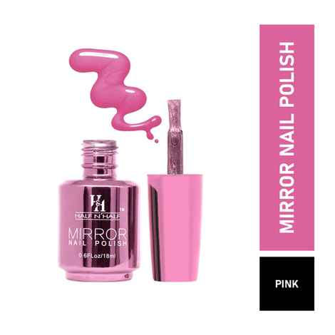 Buy Half N Half Mirror Nail Polish, B-Pink (18 ml) - Purplle