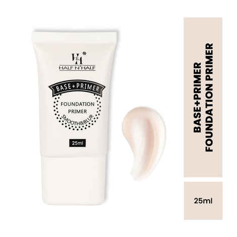 Buy Half N Half Base + Primer Foundation Primer Smooth & Blur, Transparent (25 ml) - Purplle