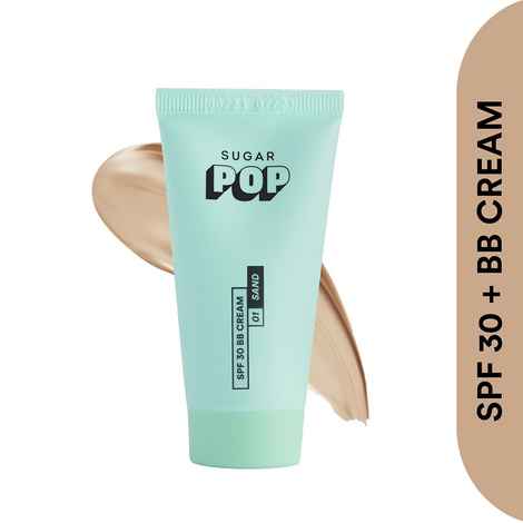 Buy SUGAR POP SPF 30 + BB Cream - 01 Sand - Lightweight, Blendable, Long Lasting Natural Finish for Indian Skin, Intensely Hydrating, Skin Brightening l Built-in SPF 30 for UV Protection for Women l 25 gm - Purplle