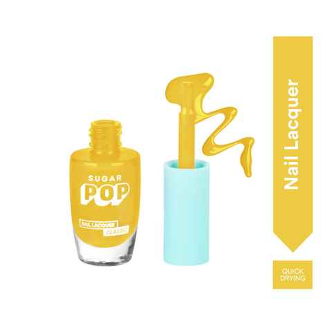 Buy SUGAR POP Nail Lacquer – 04 Hello Yellow (Bright Yellow) | Dries in 45 seconds | Chip-resistant | Glossy Finish | High Shine | Nail Polish for Women - 10 ml - Purplle