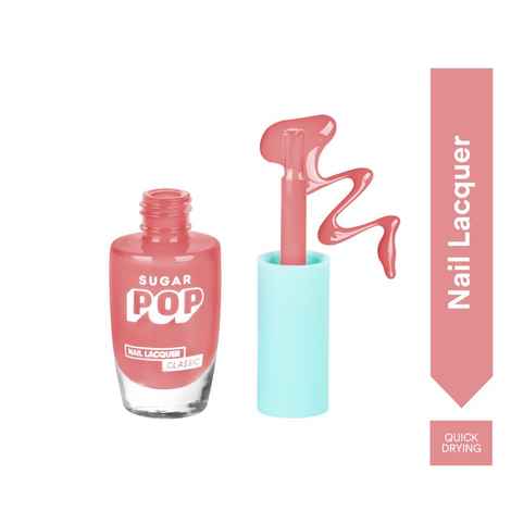 Buy SUGAR POP Nail Lacquer - 05 Salmon Wonder (Salmon Pink) 10 ml - Dries in 45 seconds, Chip-resistant, Long-lasting. Glossy finish high shine Nail Polish - Purplle