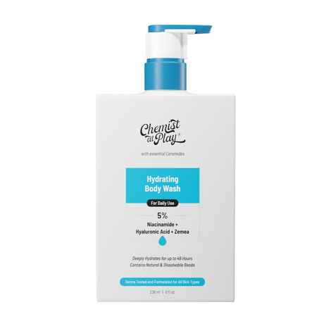 Buy Chemist at Play Hydrating Body Wash with Ceramides, 5% Niacinamide + Hyaluronic Acid + Zemea | For All Skin Types | For Intense Hydration, Freshness & Deep Cleansing | 236 ml - Purplle