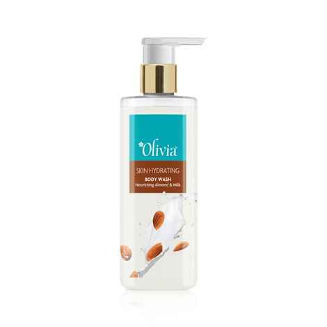 Buy Olivia Body Wash, Skin Hyderating Shower Gel with Nourishing Almond-Milk 250ml - Free from Paraben, Silicone, Harmful Chemicals - Purplle