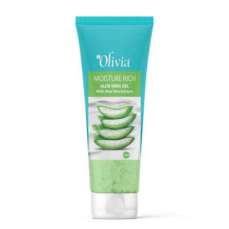 Buy Olivia Moisture Rich Aloe Vera Gel with Aloe Vera Extracts Natural Skin Care Moisturizer Gel for Face and Body 60 ml - Purplle