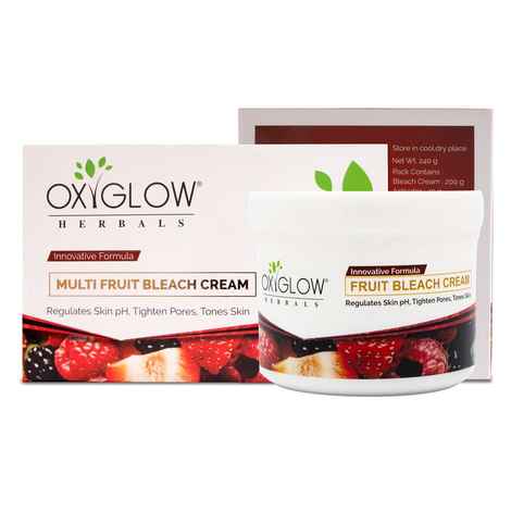 Buy OxyGlow Herbals Multi Fruit Bleach Cream, 300 gm, Even Tone & Texture - Purplle
