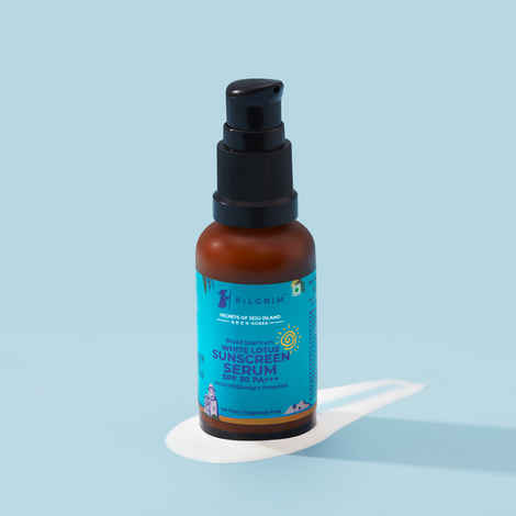 Buy Pilgrim's WHITE LOTUS SUNSCREEN SERUM SPF 30 PA+++ 30 ml - Purplle