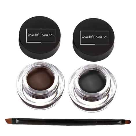 Buy Ronzille Gel Kajal Black and Brown - Purplle