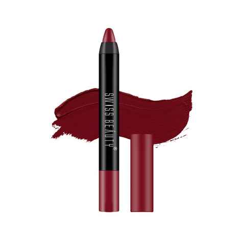 Buy Swiss Beauty Stay on Matte Crayon Lipstick SB-214-06 (Crayon) 3.5 gm - Purplle
