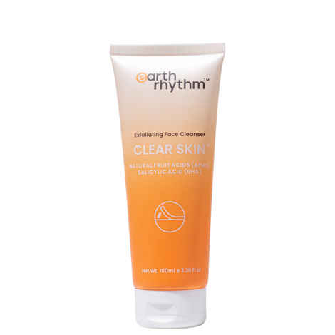 Buy Earth Rhythm Exfoliating Face Cleanser With AHAs & BHAs | Retains Skin Moisture, Prevent Acne, Clear Pores | for Normal, Oily & Combination Skin | Men & Women - 100 ML - Purplle