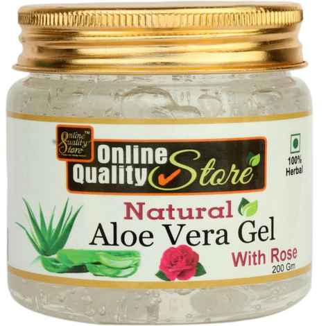 Online Quality Store Aloe Vera Gel - 200 g | pure aloe vera gel |Multipurpose Gel |Anti-acne,Anti aging gel |No Parabens, No Sulphates, No Mineral oil, Not tested on animals{Aloe_gel_White_200 gm}