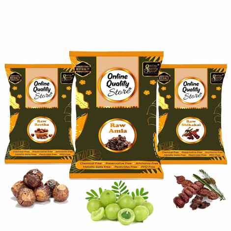Buy Online Quality Store Hair Care Combo - 900 gm (Set of 3) |reetha amla shikakai combo raw form |raw reetha for hair |Aritha|Reetha|Ritha|Soapnuts (Sapindus Mukorossi) {raw_Ritha_amla_Shai_900} - Purplle