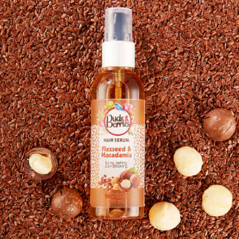 Buy Buds & Berries Flaxseed and Macadamia Hair Serum - 100 ml - Purplle