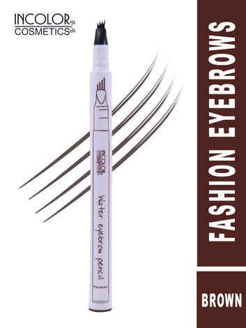 Buy Incolor 4 Forked Long Lasting Fashion Eyebrow Pencil Brown 2 Gms - Purplle