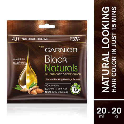 Buy Garnier Naturals Brown Shade 4 20g + 20 ml - Purplle