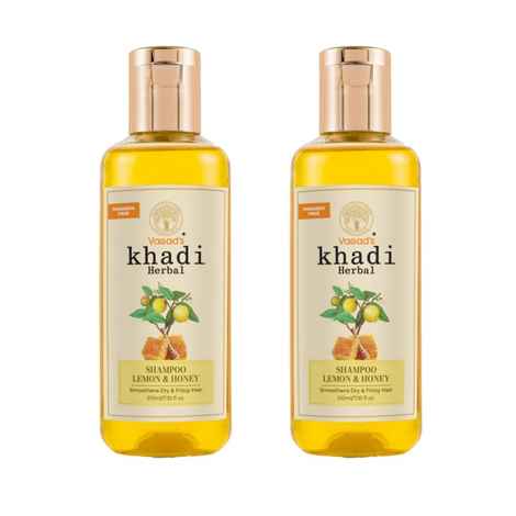 Buy Vagad's Khadi Herbal Gramodaya Lemon and Honey Shampoo 210 ml | Anti-dandruff | Parabens free | Silicon Free - Purplle