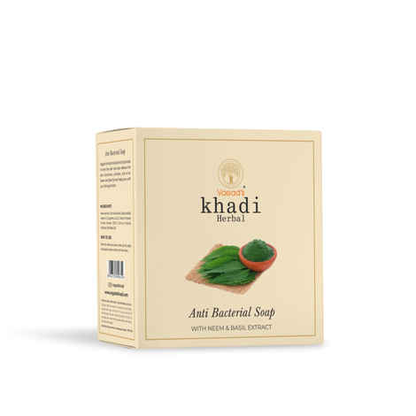 Buy Vagad's Khadi Anti-Bacterial Soap 100gm | Relieves Blemishes | Tone the Skin (Pack of 3) - Purplle