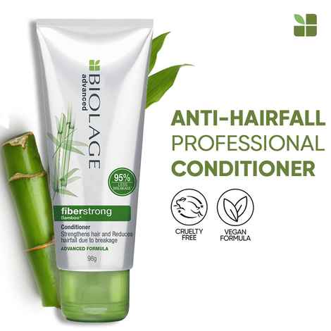 Buy Biolage Professional Fiberstrong Anti-Breakage Conditioner, 95% Less Breakage & Reduces Hairfall, With Bamboo, Vegan & Cruelty-Free, 98 gm - Purplle