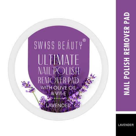 Swiss Beauty Ultimate Nail Polish Remover Pad with Oliv Oil & VIT-E - Lavender